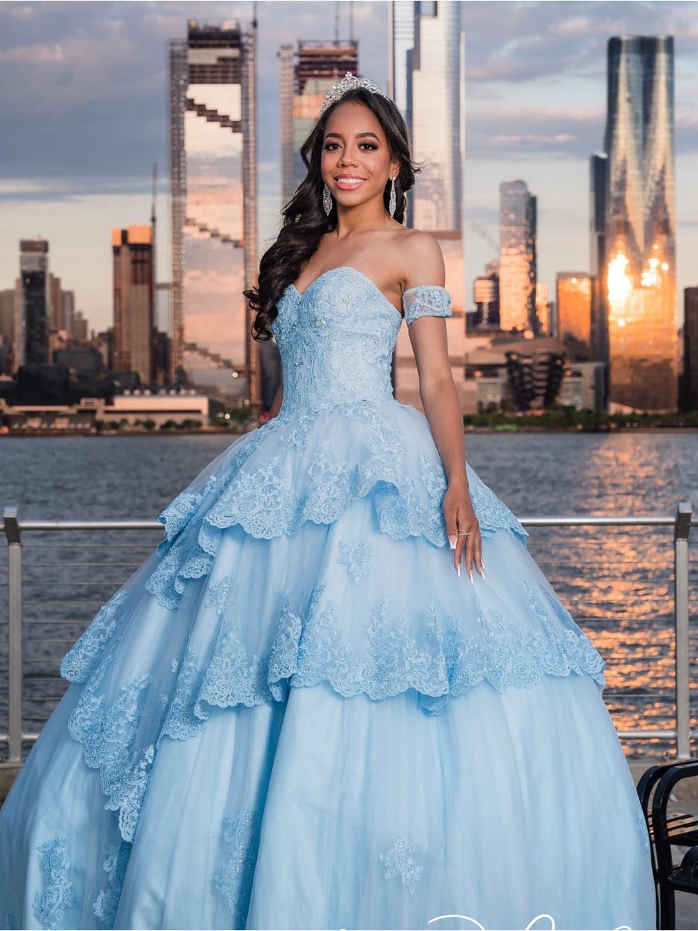 Dancing Queen Light Blue Evening Dress